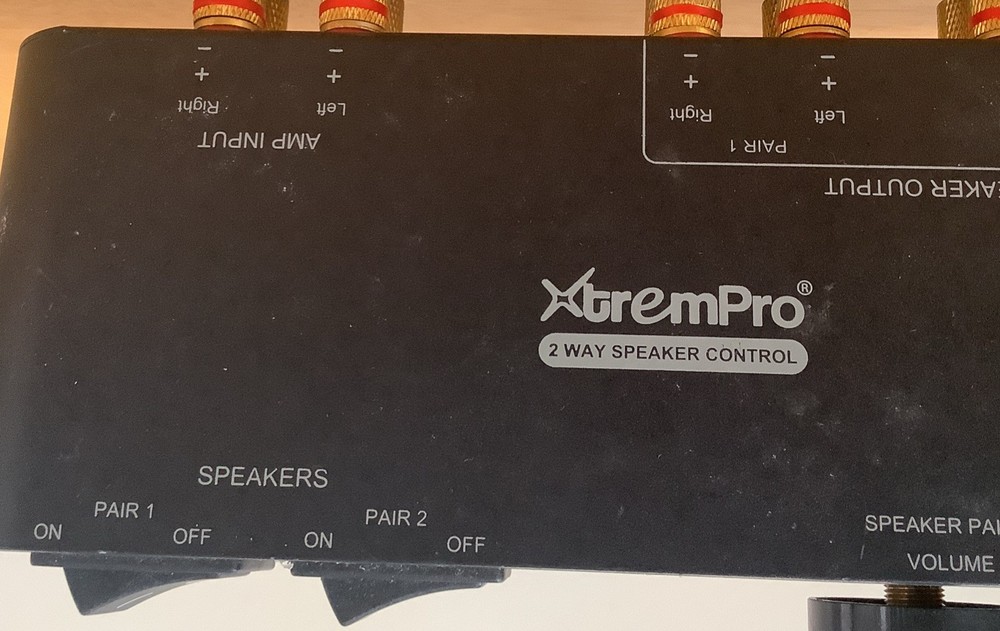 2 Way Zone Speaker Selector Switch Splitter Volume Control 100W Per Channel