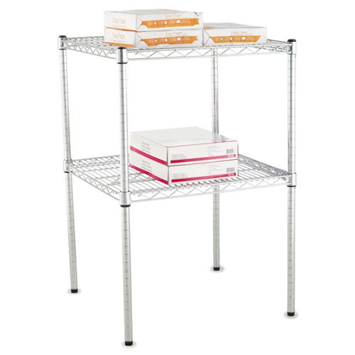 Alera® Stackable Posts For Wire Shelving, 36" High, Silver, 4/Pack
