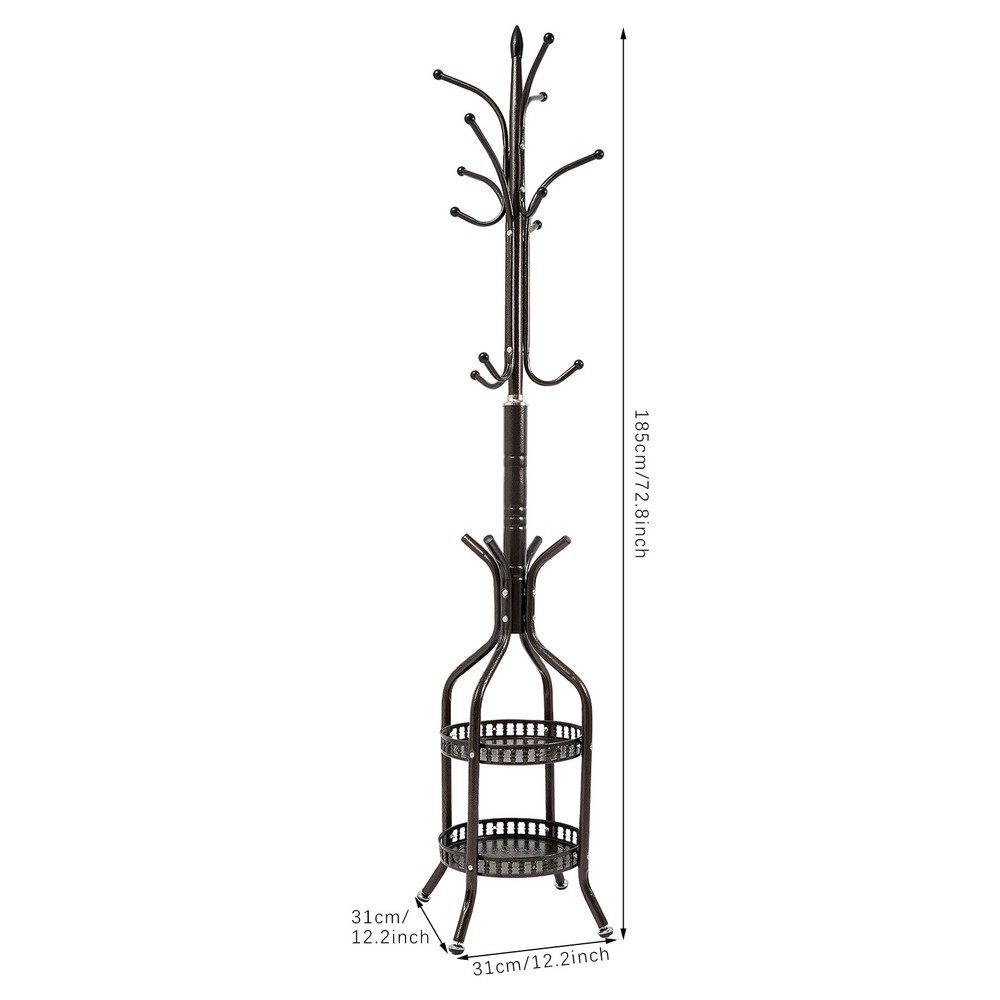 Coat Rack Stand Hat Bag Stand Coat Hanger Stand Sturdy High Space Utilization