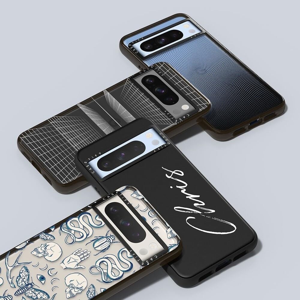 CASETiFY Impact Case for Google Pixel 8 - Clear Black, Slim, 8.2ft Drop Prot.