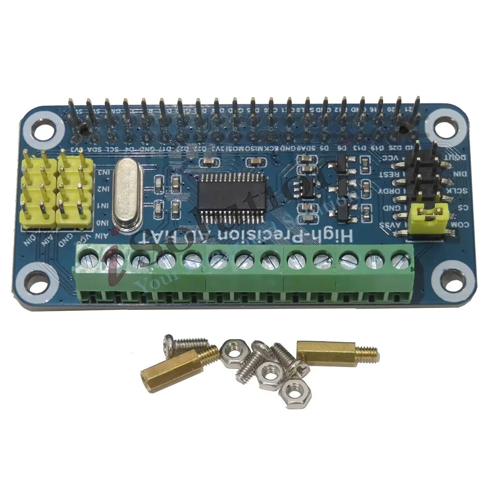 High-Precision AD HAT for Raspberry Pi Jetson Nano ADS1263 10CH 32Bit ADC Module