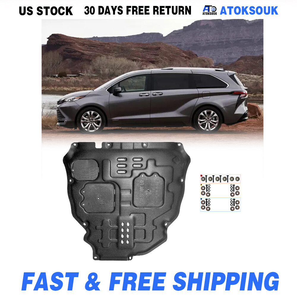 Thick Engine Splash Shield For Toyota Sienna 2021-2024 Front Engine Guard
