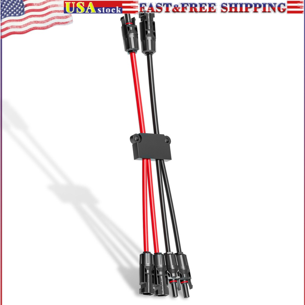 Solar Connectors Cable for Solar Panels Cable Splitter Y Branch Parallel Adapter