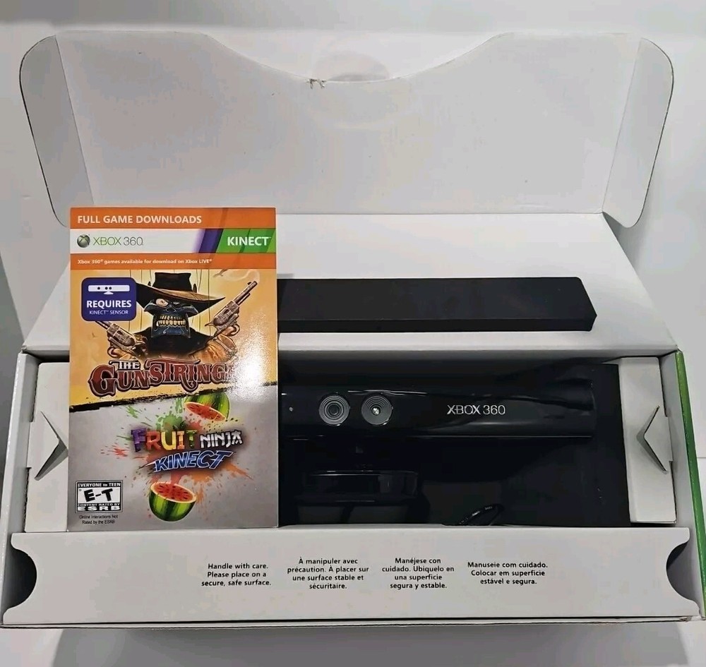 Kinect Sensor Bar for Microsoft Xbox 360 New Open Box With Unused Game Codes