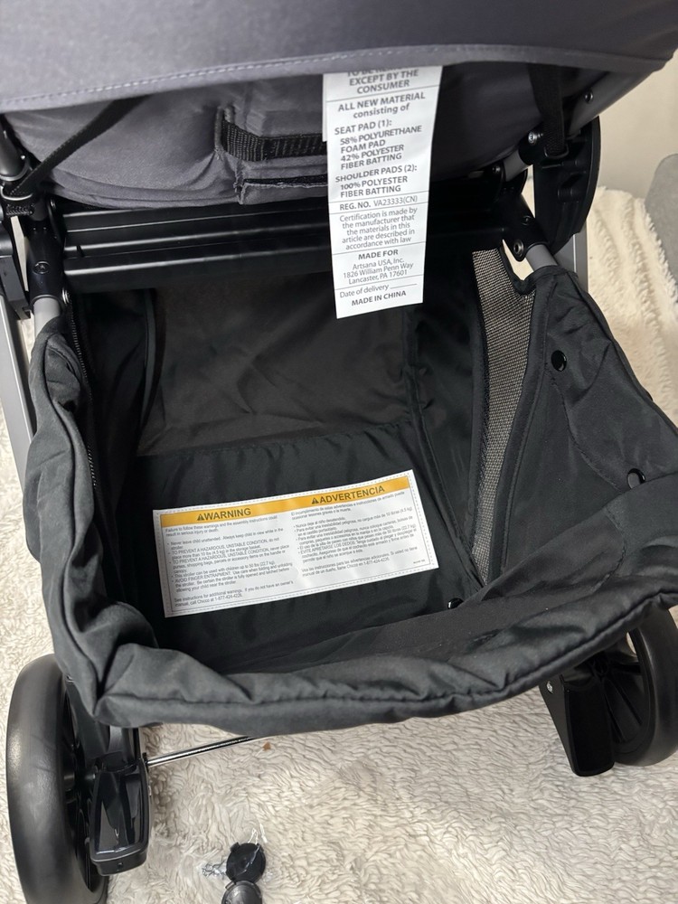 Chicco Mini Bravo Plus Lightweight Stroller Graphite Open Box