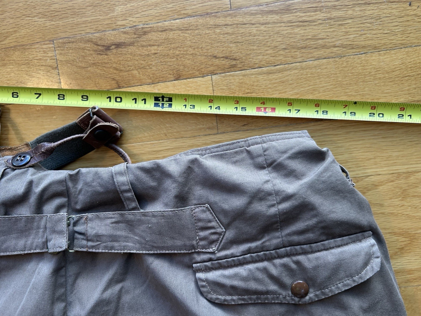 Vintage Goose Down Quilted Winter Snow Hunting Canvas Pants Leggings SZ 42