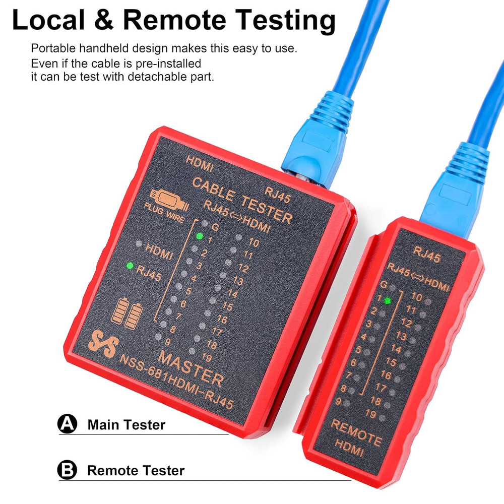 HDMI Tester Portable High Definition Network Cable Tester Checker