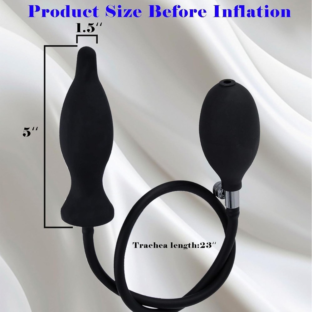 Adjustable Inflatable Butt Plug with Manual Pump for Personalized Comfort