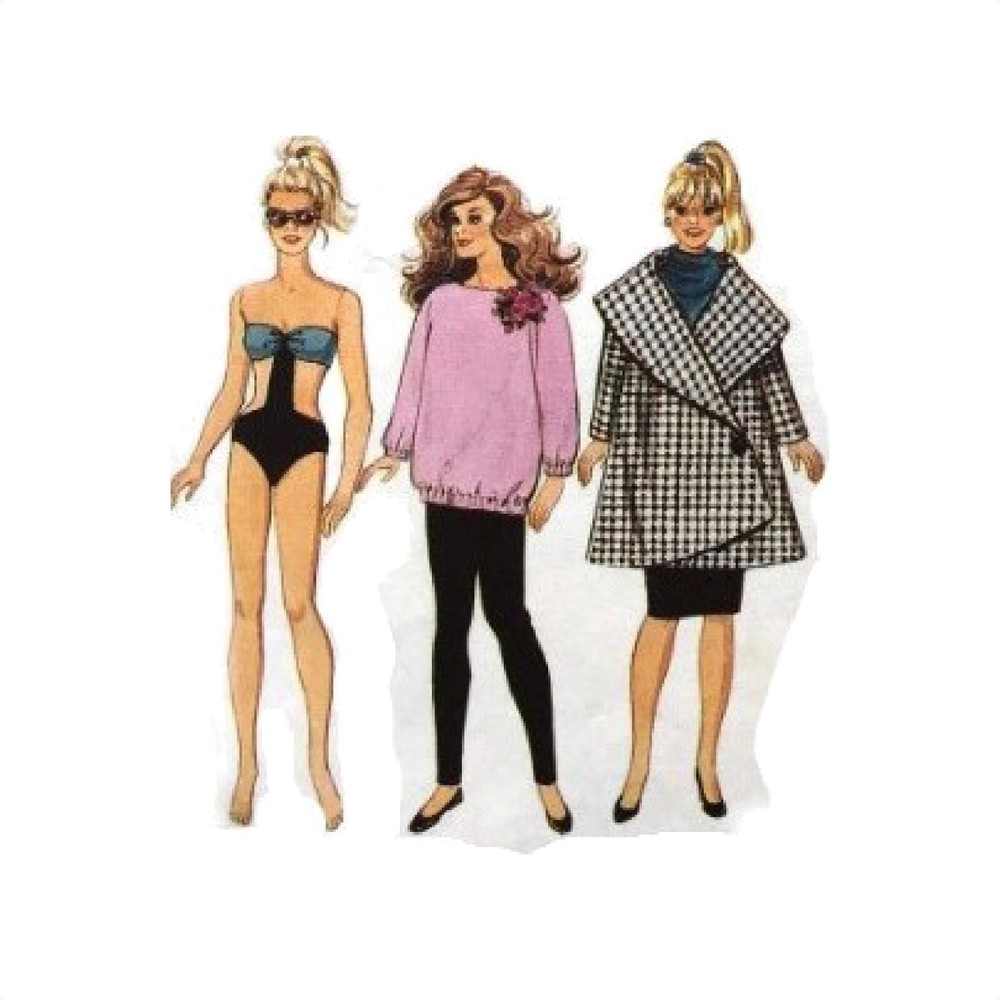 Barbie Doll Clothes Pattern Vintage Sewing Pattern