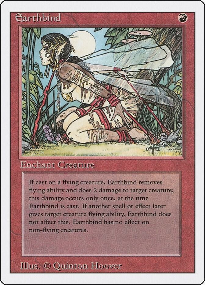x1 Earthbind x1 MTG Revised MP Magic The Gathering