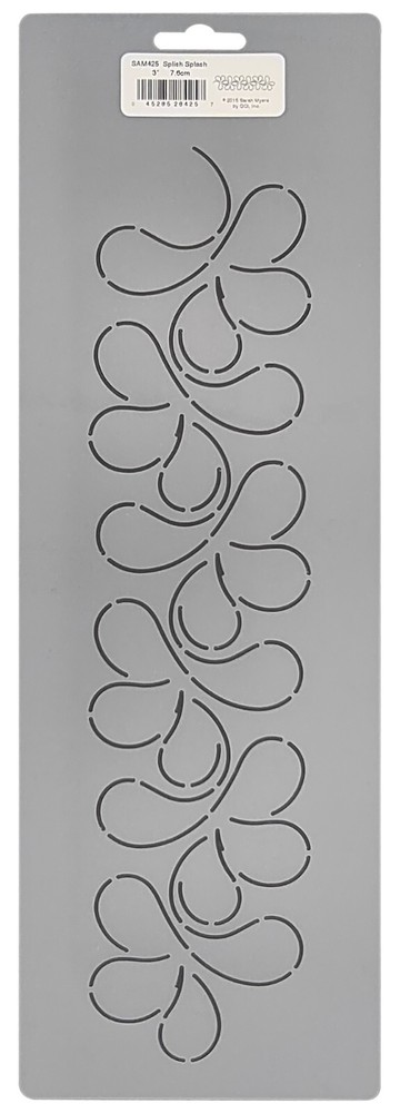 Feather Quilting Stencils 3" Simple Flower Border Continuous Line Quilt Patterns