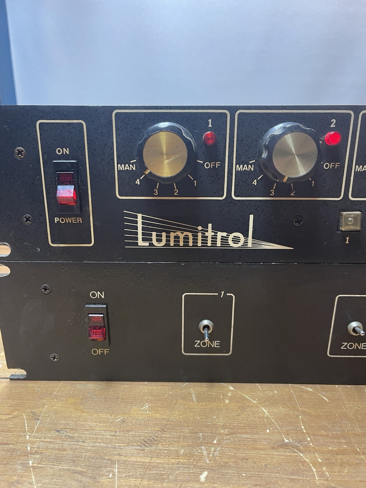 Vintage Lumitrol Strobe Chaser and GL-3 Zoner (for parts only sold as-is)