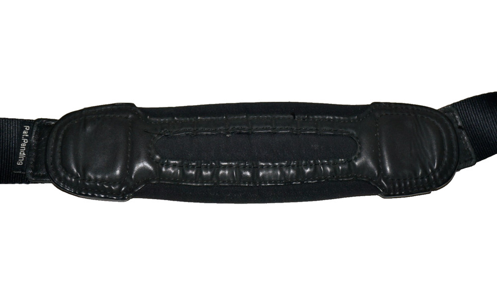 TUMI Black Leather & Nylon Adjustable 30-48" Replacement Strap