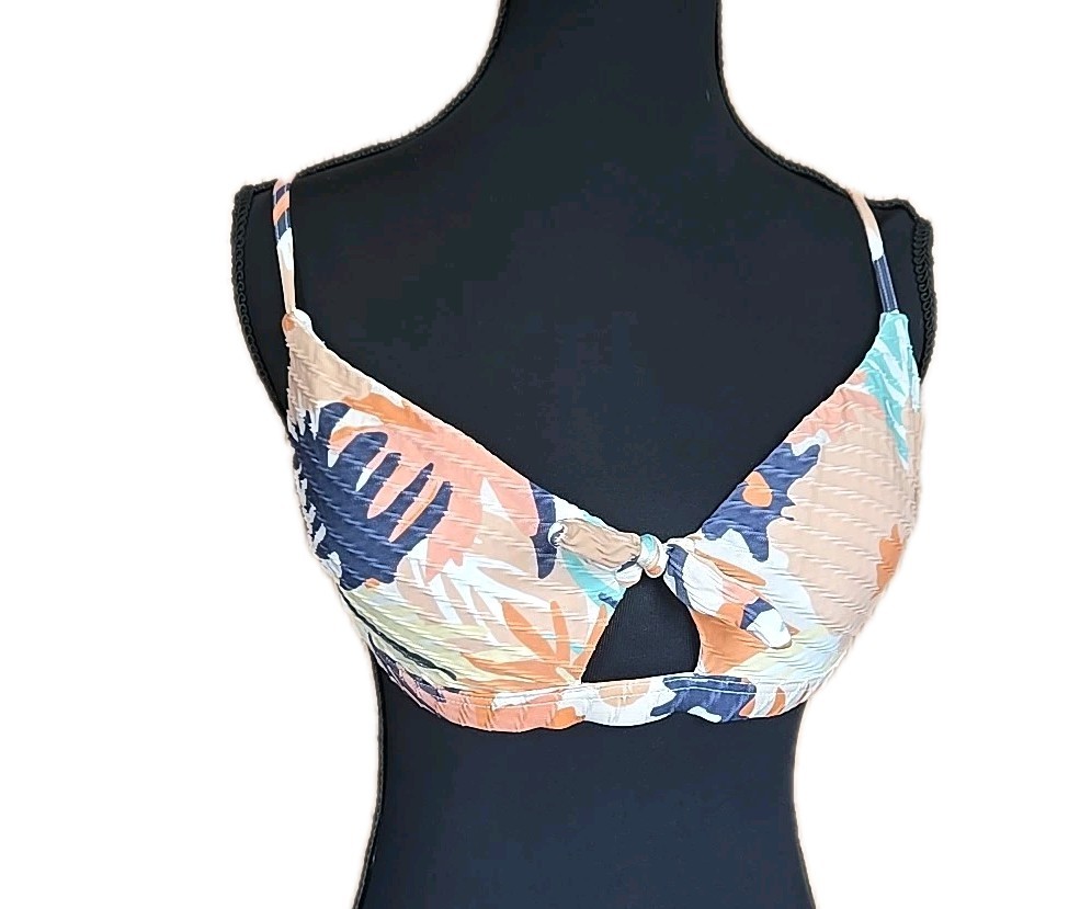 Roxy String Bikini Swim Bathing Suit Triangle Top Tie Large Juniors
