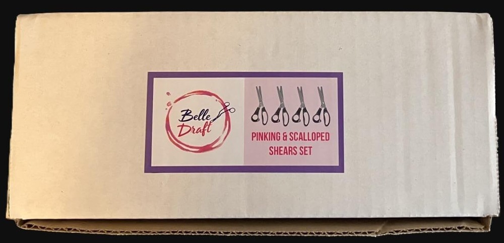 4PC Pinking Shears Set 3MM & 7MM Zig Zag Scissors for Sewing and Crafting