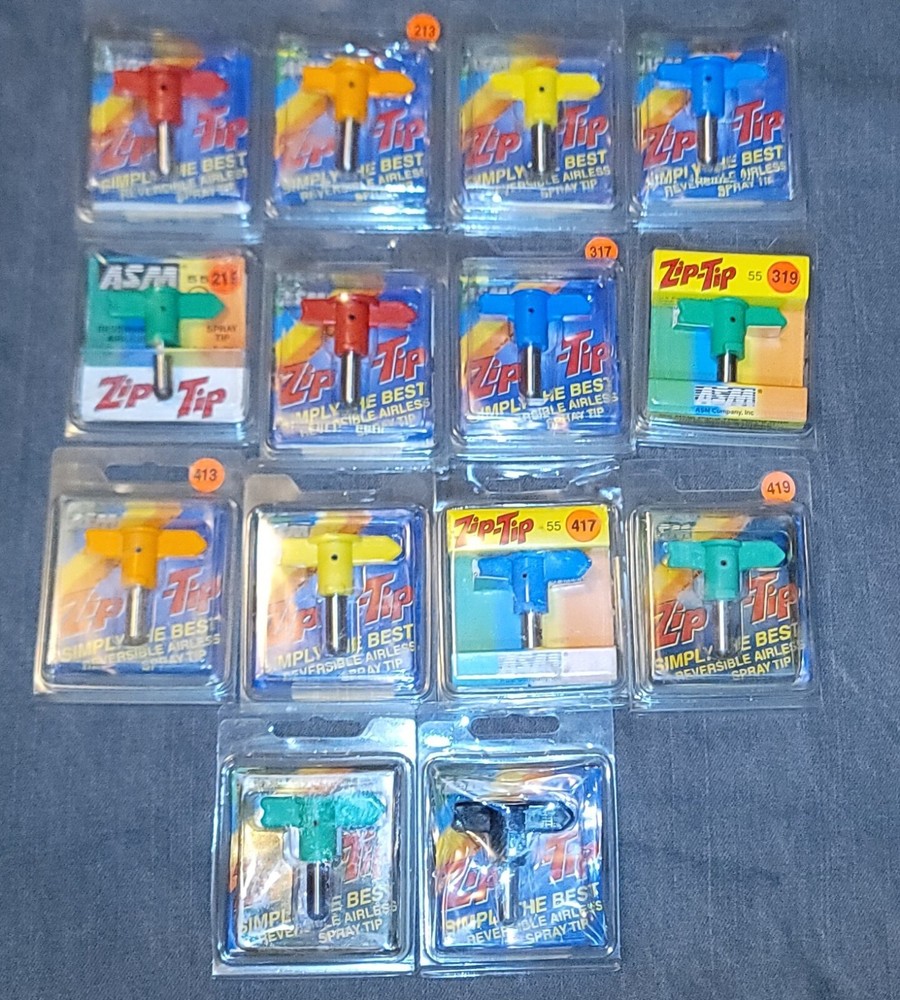 Huge Lot - (59) ASM Zip Tip Airless Sprayer Tips (Fit Graco)