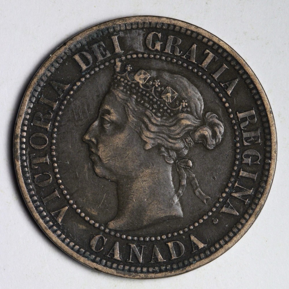 1892 Canada Large Cent E182 QCT