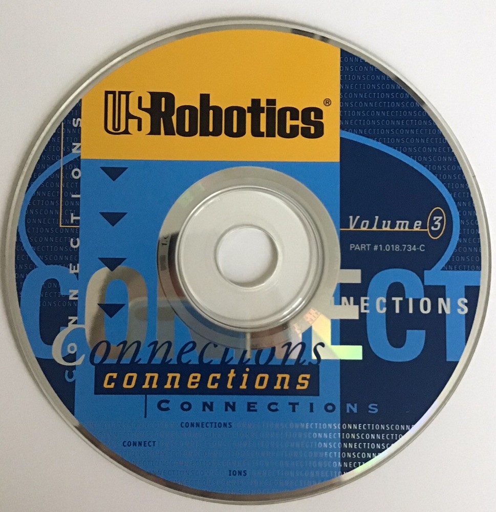 U.S. Robotics Connections CD-ROM vol 3 Drivers + Tools Manual & Software 1996