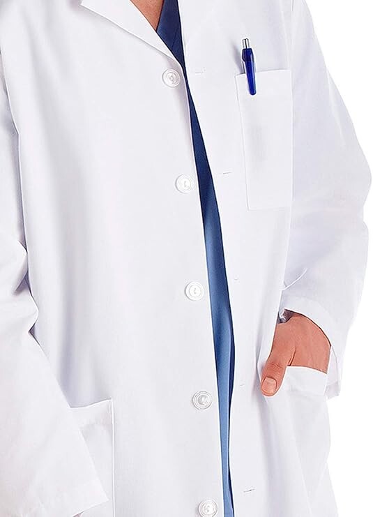 Men's Large Meta Fundamentals 15112 Mens 38" Lab Coat White