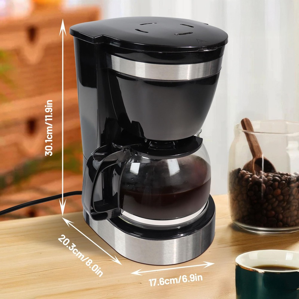 DITOSH 10 Cup Drip Coffee Maker One-Touch Anti-Drip 10 Cup, Silver