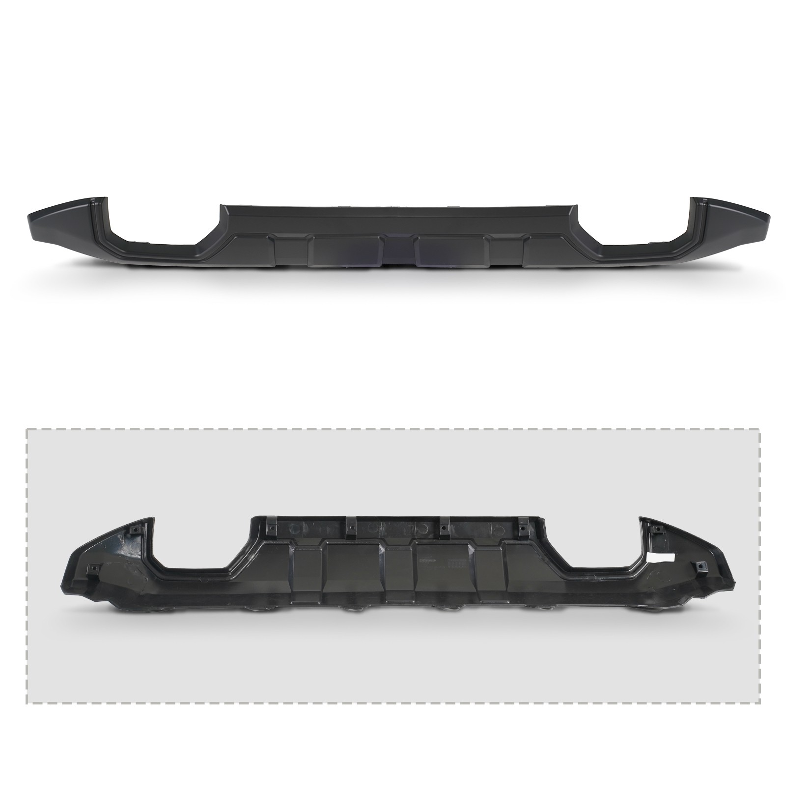 2016-2018 GMC Sierra 1500 Front Bumper Skid Plate & Deflector Molding Trim Black