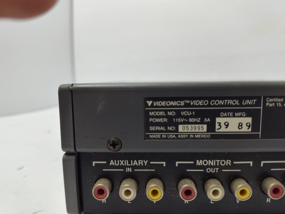 Genuine Videonics (VCU-1) Video Control Unit - Box Only POWERS ON - UNTESTED