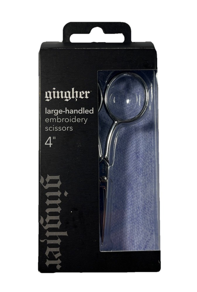 Gingher 4" Large Handle Embroidery Scissors, Needlework, Cross Stitch