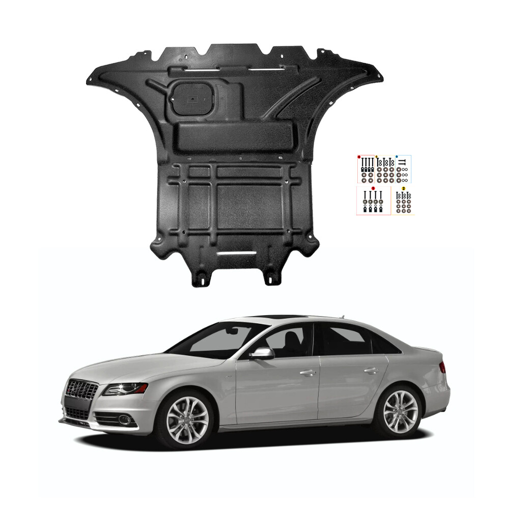 2Pcs Engine Splash Guard For Audi S4 A4 RS4 10-16Under Engine Shield Cover Board