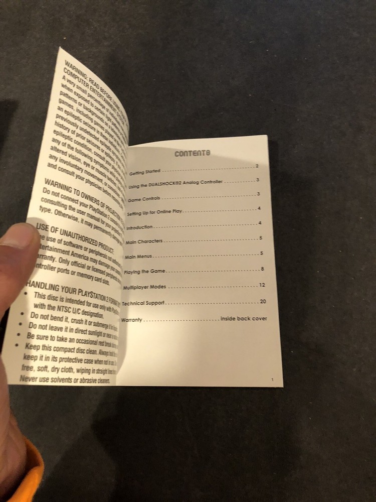 Thirteen ps2 Manual Only