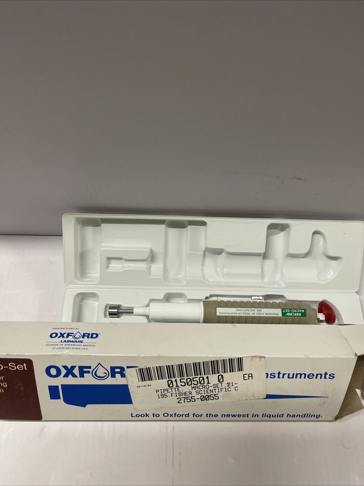 Oxford macro-set transfer pipetting system. NEW In original package&instructions