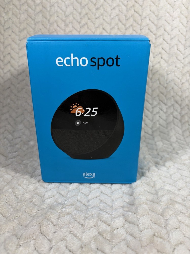 Amazon Echo Spot Smart Speaker Display Black (Model BV84J9) With Box