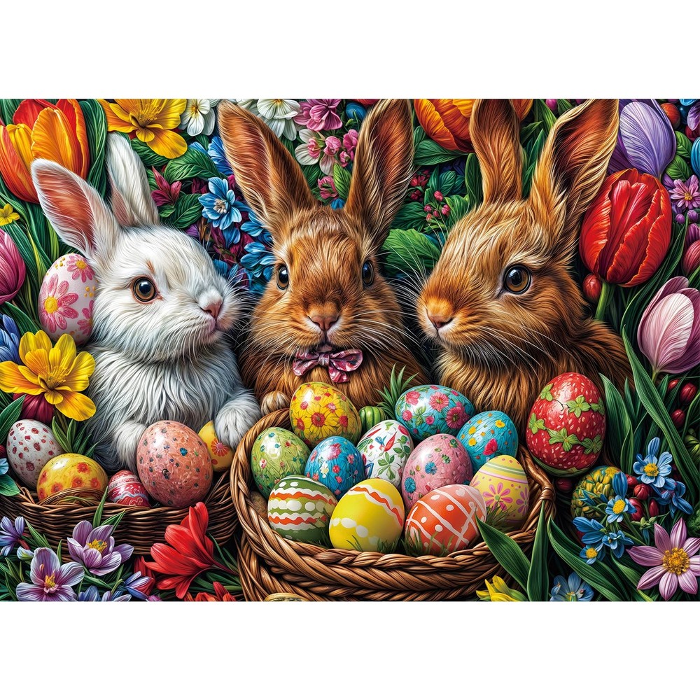 TangComplete - Easter Eggs Puzzles for Adults 1000 Pieces, Jigsaw