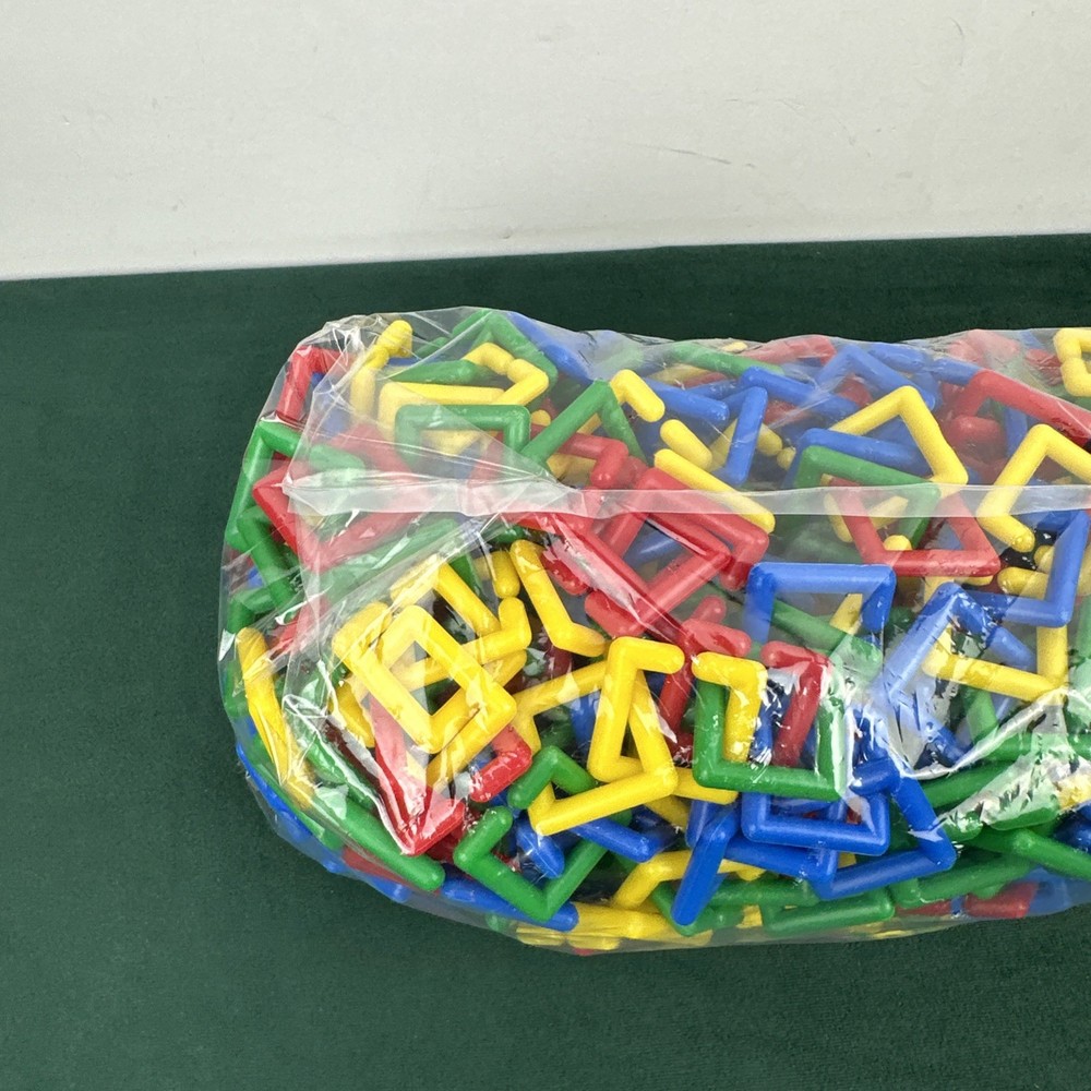 Plastic Linking Squares Math Manipulatives Snap Frames Lot Mixed Colors