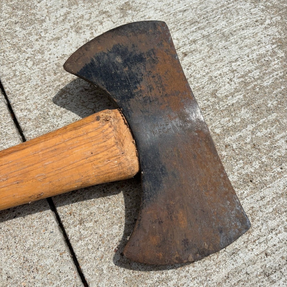 Vintage Master Mechanic Double Bit Axe ~ Head ONLY 10”x 5”