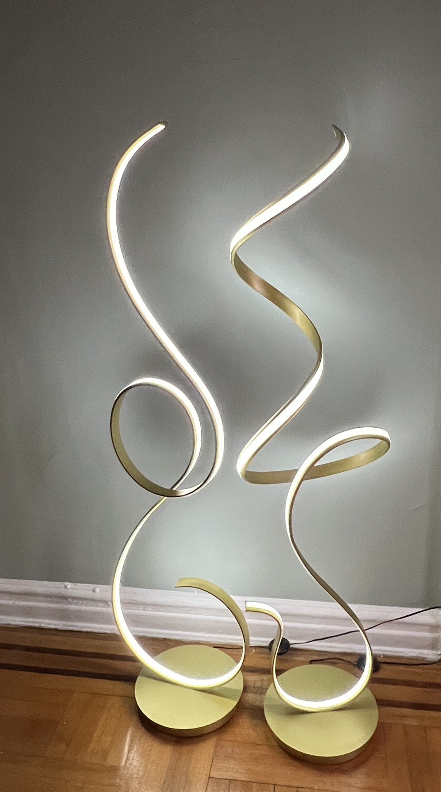 Possini Euro Avante 56 1/2" Modern Ribbon LED Floor Lamp with remote control