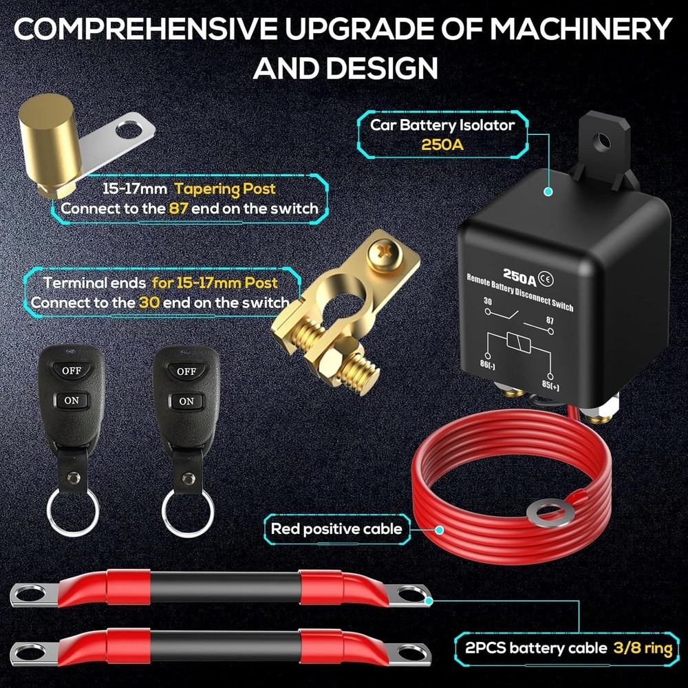 Ultimate 12V Battery Disconnect Switch - Easy Installation & Theft Prevention