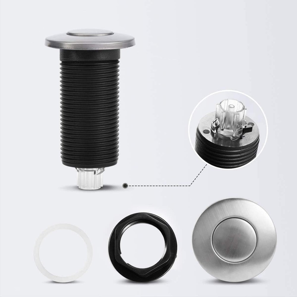 Air Activated Switch Button, Sink Top Stainless Steel Brushed Push Airbutton for
