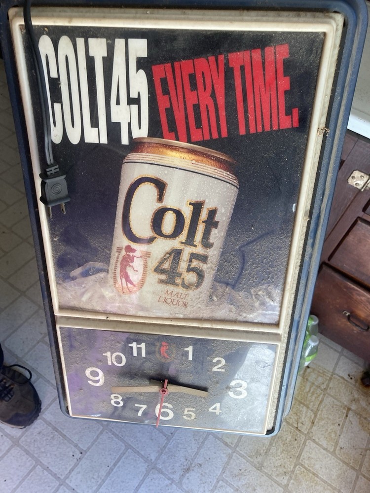Colt 45 Malt liquor beer Clock Working