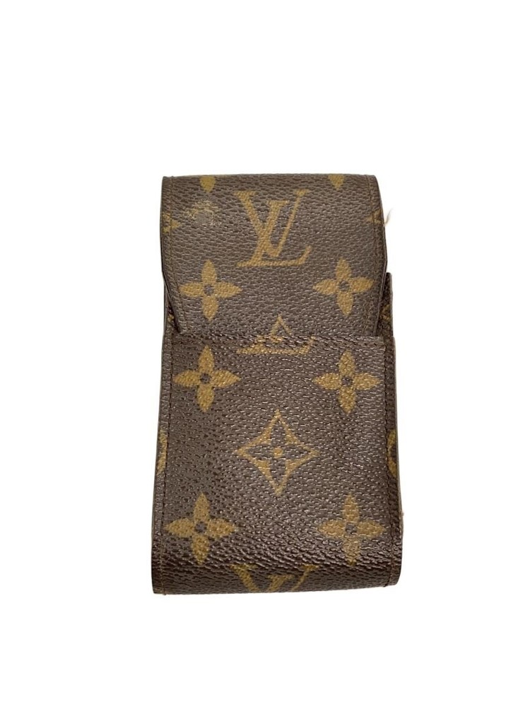 Louis Vuitton Cigar Case Monogram Canvas Leather Men's Used