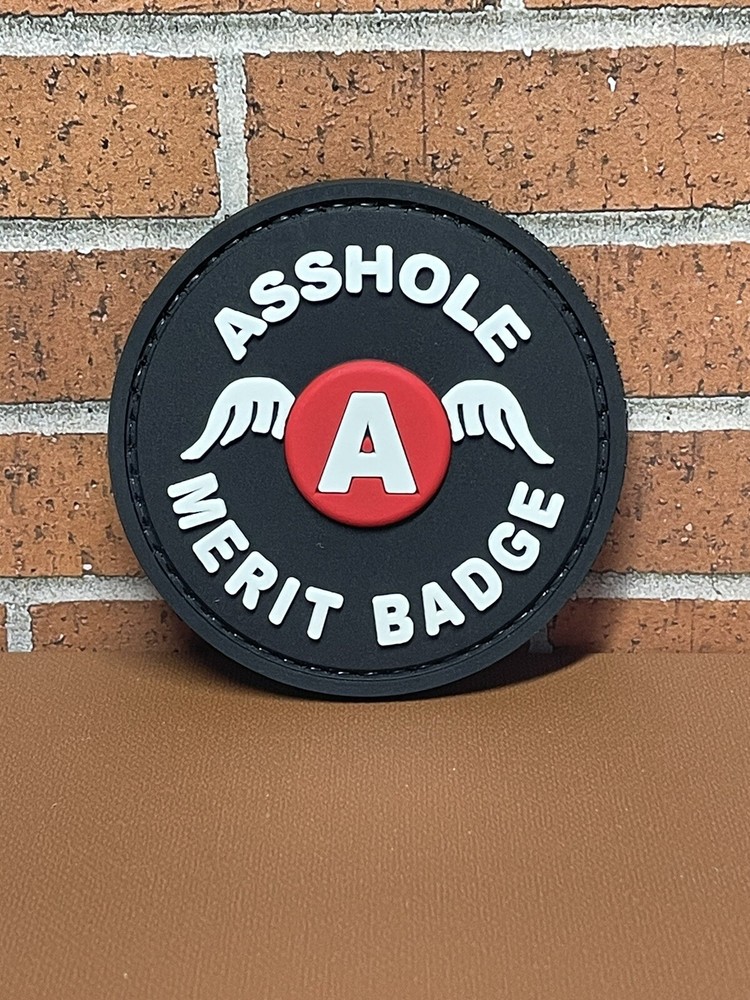 PVC Tactical Patch - Tactical Morale A**Hole Merit Badge Patch - A Hole Patch