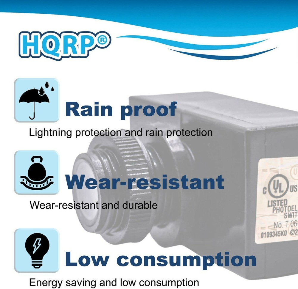 Photocell Thermal Type Light Sensor Dusk to Dawn Wire-in Switch Control