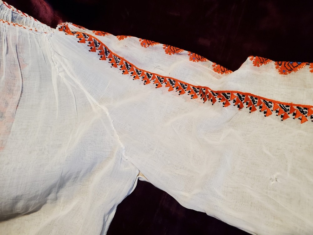 Exquisite Antique Romanian Silk Blouse