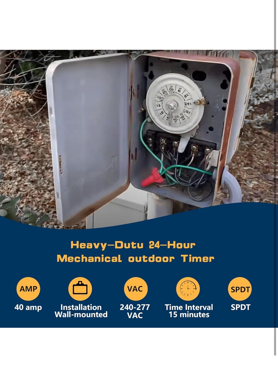 T104M Electromechanical Timer Switch Versatile Scheduling Manual Override,1-12
