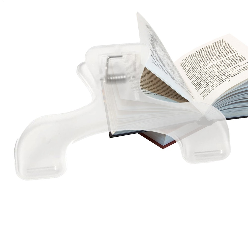 2pcs Transparent Book Clip Practical Note Clip Reading Book Marker Clip for Book