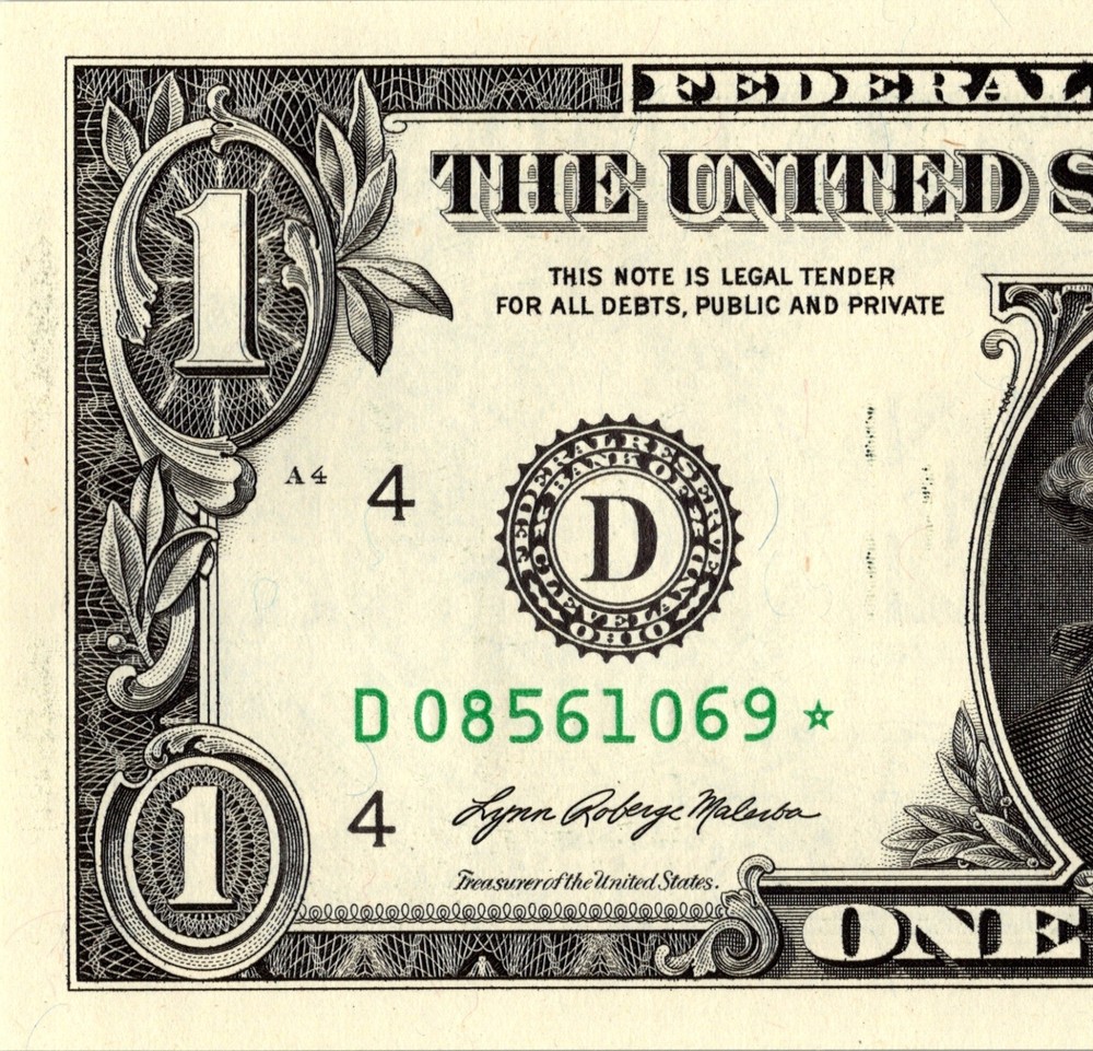 2021 D Star Note One Dollar Bill Regular Run Pack Note D08561069*