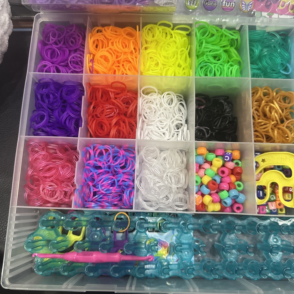 Rainbow Loom Lot - Includes Case and variety