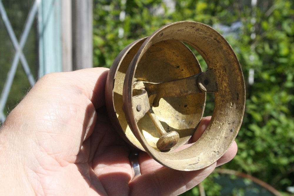 Antique Solid Brass Shop General Store Table Top Bell