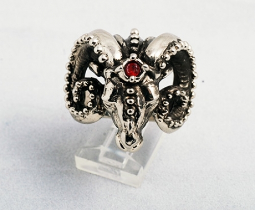 The Ram Head Silver Ring