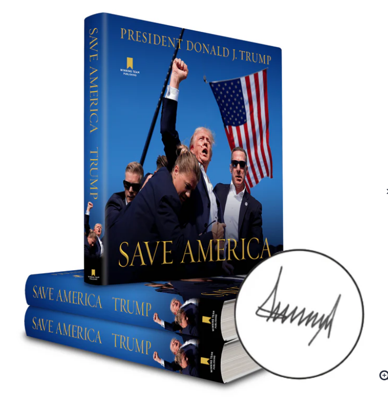 President Trump Hand Signed Book - Save America