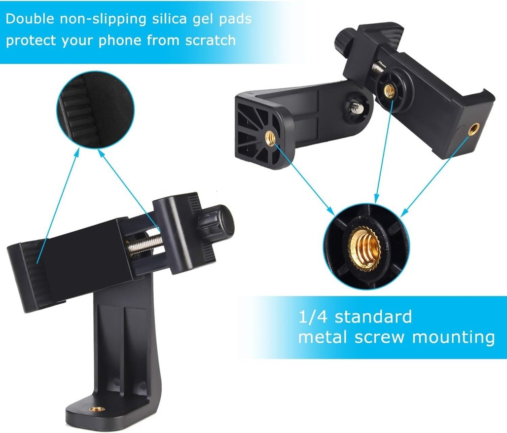 Durable Smartphone Tripod Holder - Versatile Rotatable Design for Photographers